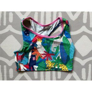 11-12Y Boden Tropical Print Swim Bikini Top